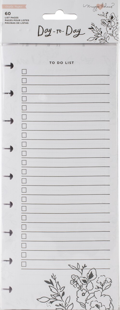 Maggie Holmes Day-To-Day Dbl-Sided Notepad 4.25"X11" 60/Pkg-Shopping & To-Do List